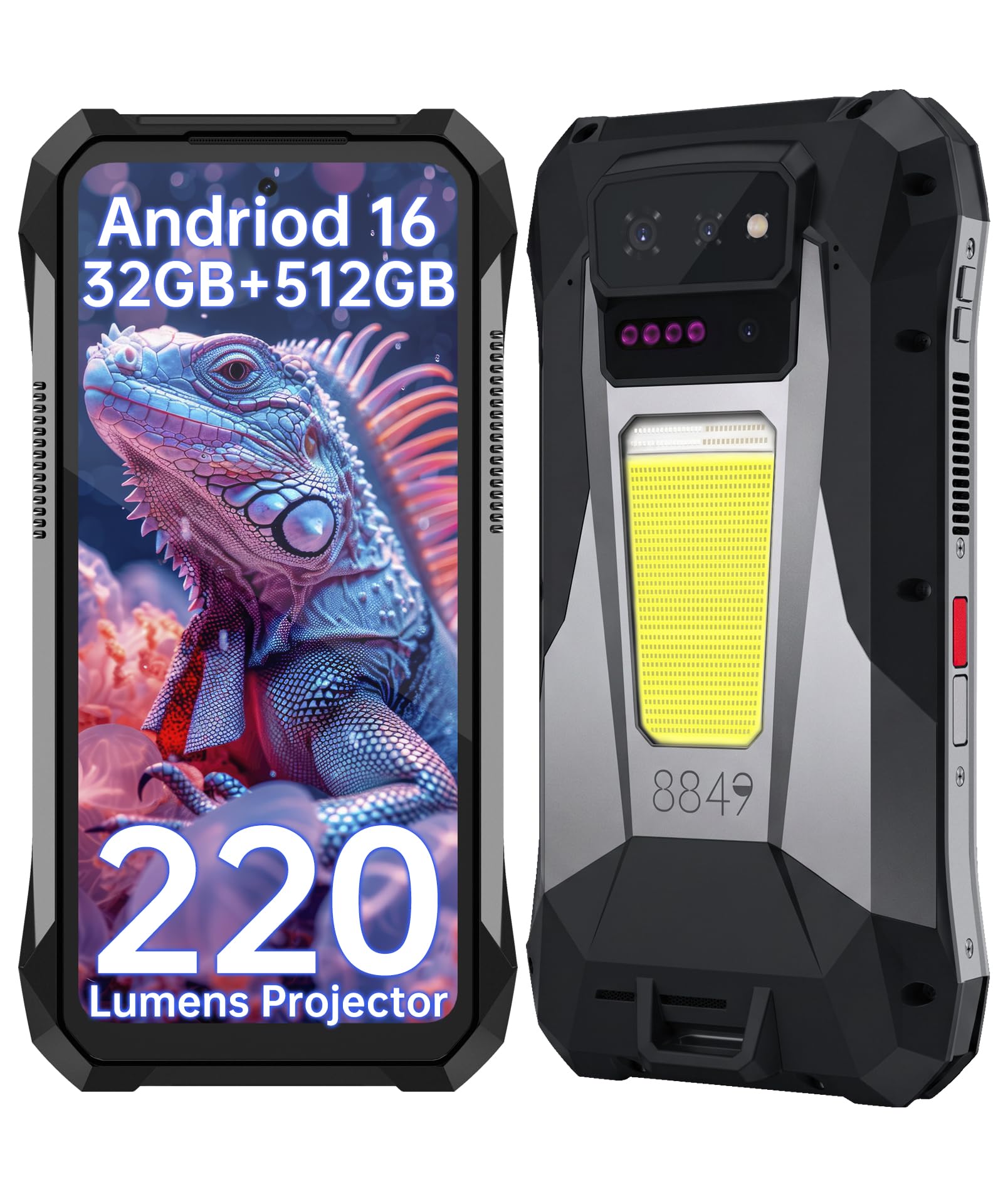 Amazon.com: 8849 Tank X Phone 5G, Android 15 Rugged Smartphone